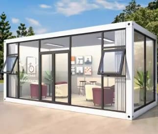 VEXHO Modern 20ft Prefabricated Tiny Mobile Home, A Portable Foldable Modular Container House with Luxury Design, Easy Setup & Move, Tiny House Kit to Live in for Adults