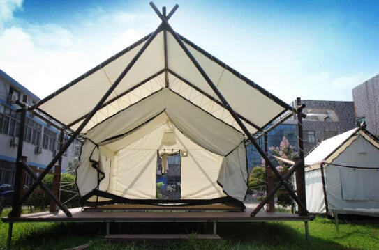 Outdoor Camping - Glamping  Villa House Steel Tent With Air Condition