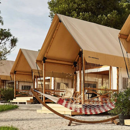 Outdoor Camping - Glamping  Villa House Steel Tent With Air Condition