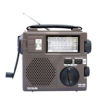 TECSUN GR-88P Emergency Four-Band Radio with Inbuilt Flashlight