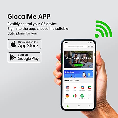 GlocalMe 4G LTE Mobile Hotspot Device, Wireless WiFi for Travel
