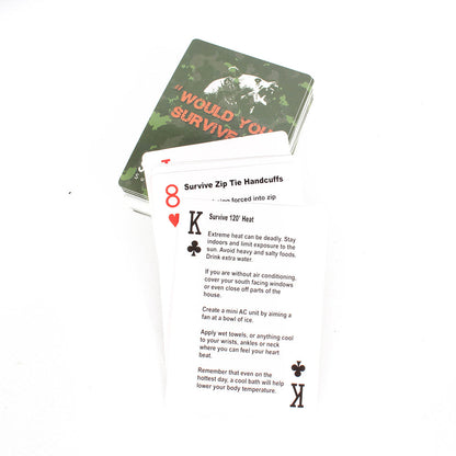 Survival Tips Playing Cards