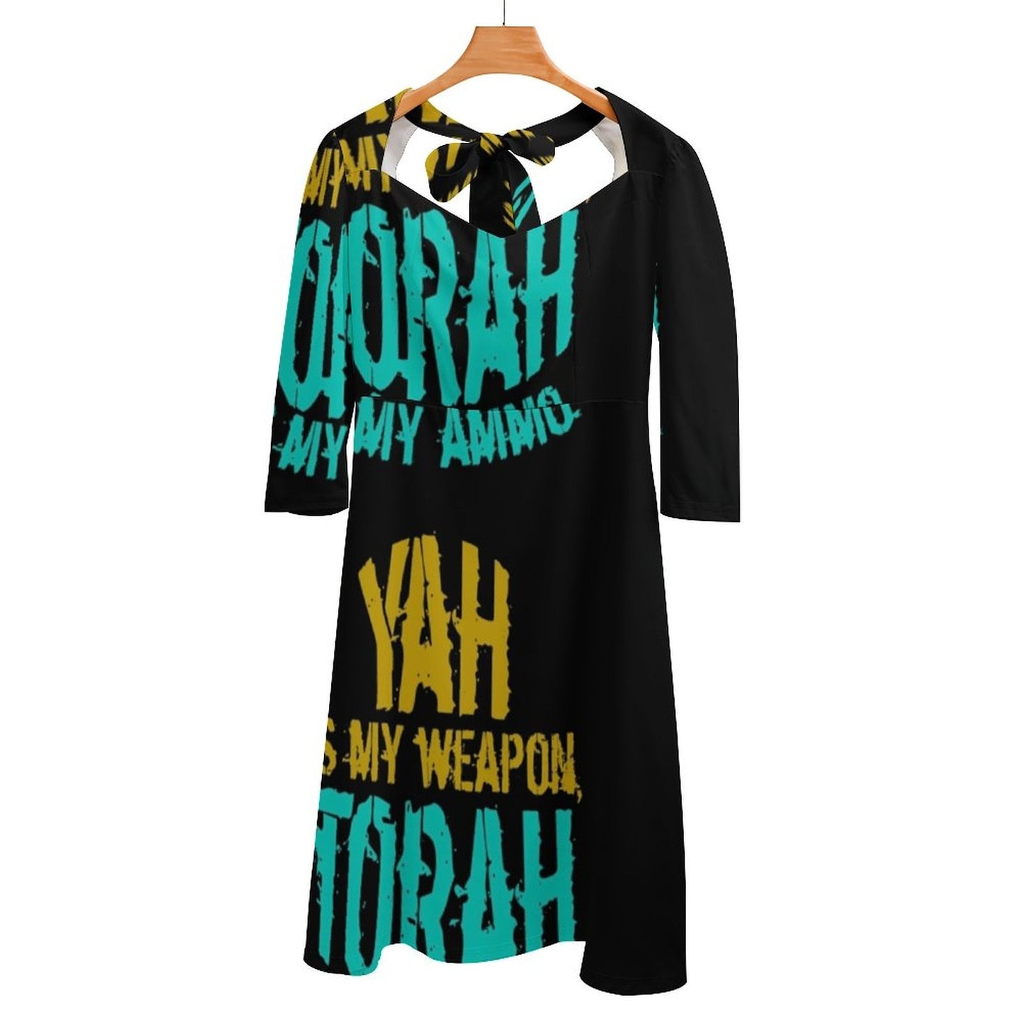 YAH Is My Weapon Torah Is My Ammo Backless Dress