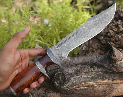 Handcrafted Damascus Steel Bowie Knife