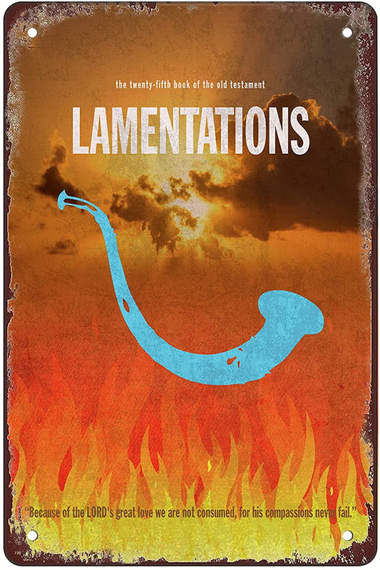 Book of Lamentations Vintage Metal Wall Art