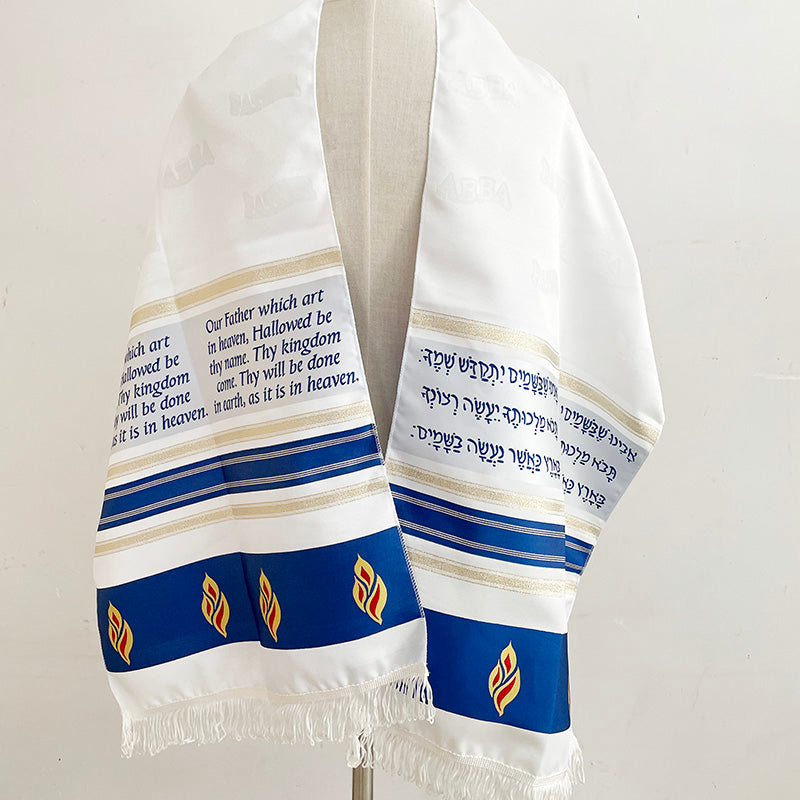 Lord's Prayer Holy Spirit Tongues of Fire Prayer Scarf