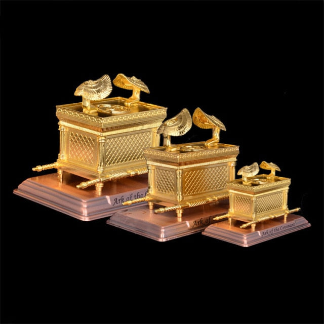 Handcrafted Gold Plated Ark of The Covenant Tabletop Replica